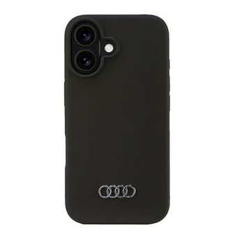 Audi Siliconen Hoes iPhone 16 6.1" zwart/black hardcase AU-LSRIP16-Q3/D1-BK