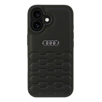 Audi Synthetisch Leren iPhone 16 6.1" zwart/black hardcase AU-TPUPCIP16-GT/D2-BK