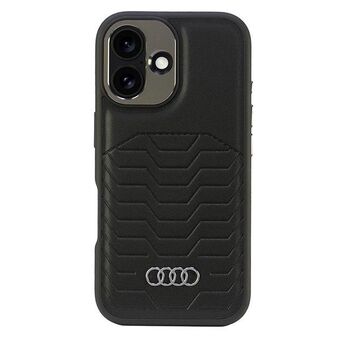 Audi Synthetisch Leder MagSafe iPhone 16 6.1" zwart/black hardcase AU-TPUPCMIP16-GT/D3-BK