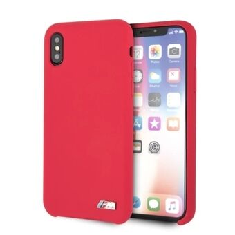 Etui hardcase BMW BMHCPXMSILRE iPhone X / Xs rood Silicone M Collectie