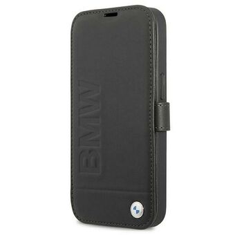 Etui BMW BMFLBKP13SSLLBK voor iPhone 13 mini 5,4" in het zwart/black, boekvorm, handtekening