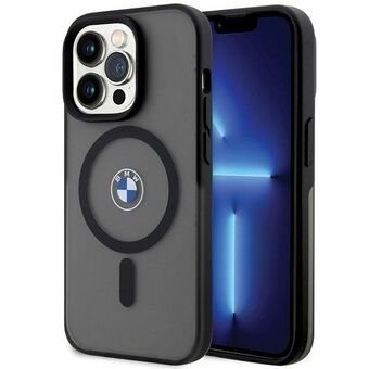 Case BMW BMHMP14LDSLK iPhone 14 Pro 6.1" zwart/zwart hardcase Signature MagSafe