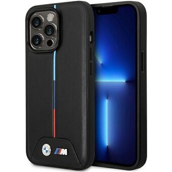 Hoesje BMW BMHMP13L22PVTK iPhone 13 Pro / 13 6.1" zwart/zwart Quilted Tricolor MagSafe