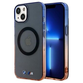 BMW BMHMP15SHTGE iPhone 15 / 14 / 13 6.1" grijze hardcase met gradient bumper en MagSafe