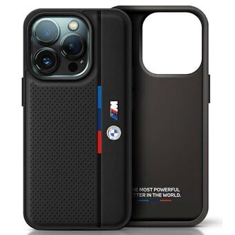 BMW BMHCP16L23PUPVK iPhone 16 Pro 6.3" zwart/zwart hardcase M Perforated Tricolor Detail Line