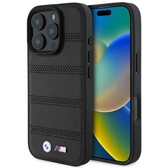 BMW BMHMP16L23PUSPK iPhone 16 Pro 6,3" zwart/black hardcase M Geperforeerde En Gestikte Lijn MagSafe