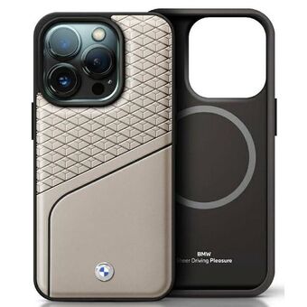 BMW BMHMP16L23RDCLG iPhone 16 Pro 6,3" grijs/grijs hardcase Sign Leder Textuur en Lijn MagSafe