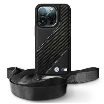 BMW BMHCP16X23PSCCK iPhone 16 Pro Max 6,9" zwart/black hardcase M Edition Carbon Stripe & Strap