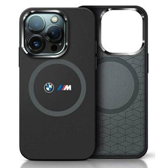 BMW BMHMP16S23SROK iPhone 16 6.1" zwart/black hardcase M Silicone Printed Ring MagSafe