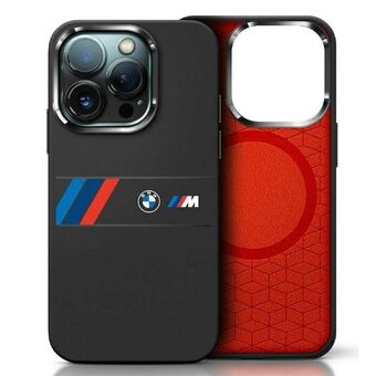 BMW BMHMP16X23SAXK iPhone 16 Pro Max 6.9" zwart/black hardcase Silicone Middenstreep MagSafe