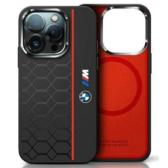 BMW BMHMP16X23SHER iPhone 16 Pro Max 6,9" zwart/black hardcase Siliconen Hexagon Red Line MagSafe