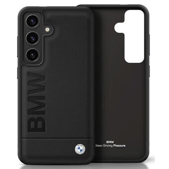 Etui BMW Leer Groot Woordmerk voor Samsung Galaxy S25 zwart