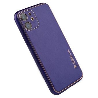 Beline Leren Case iPhone 12 Pro paars/paars