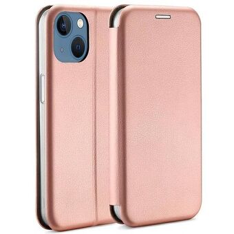 Beline Book Magnetic iPhone 14 6.1" hoesje in roségoud/roségoud