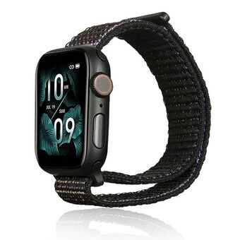 Beline band Apple Watch Nylon 42/45/45/49mm zwart/zwart