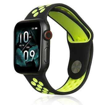 Beline Apple Watch Sport Siliconen band 38/40/41 mm zwart/lime zwart/lime