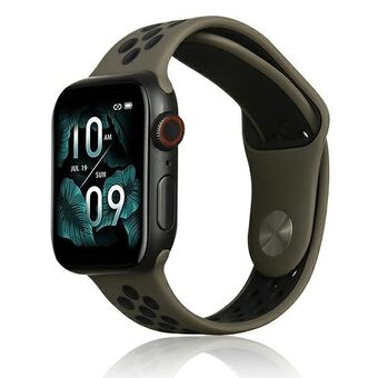 Beline Apple Watch Sport Siliconen band 38/40/41 mm bruin/zwart bruin/zwart