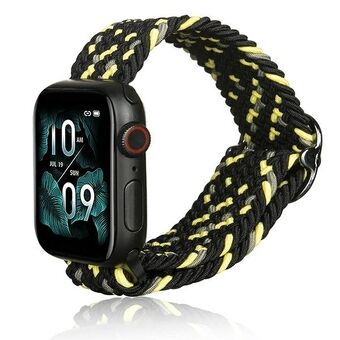 Beline Apple Watch Textiel band 38/40/41mm zwart/lime zwart/lime