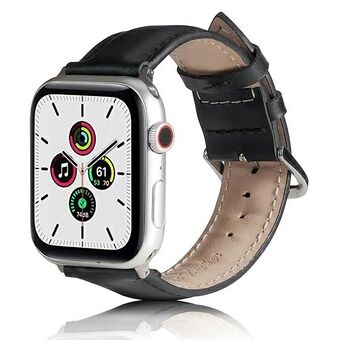 Beline Apple Watch Leren band 42/44/45/49mm zwart/zwart