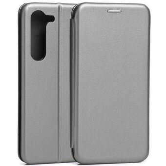 Beline Book Magnetische Case Samsung S23 S911 staal/staal