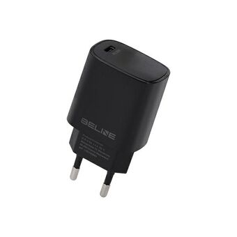 Beline jongen. netwerk. 1x USB-C 20W zwart (alleen kop) PD 3.0 BLNCB20