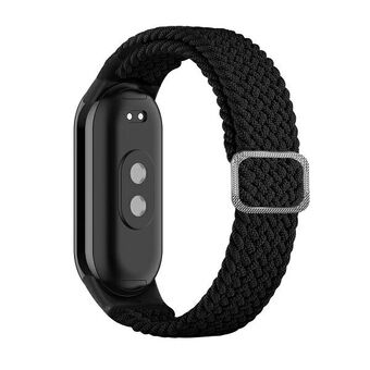 Beline riem voor Mi Band 8 Textiel zwart/zwart