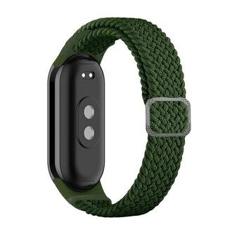 Beline pasek Mi Band 8 Textile zielony/groen.