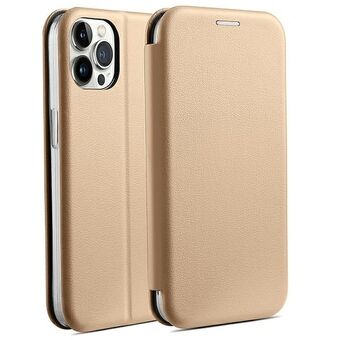 Beline Etui Boek Magnetisch iPhone 15 Pro 6,1" goudkleurig/goud