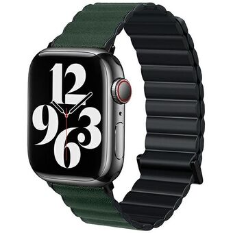 Beline bandje voor Apple Watch Magnetic Pro 42/44/45/49mm zwart/groen  zwarte/groene doos