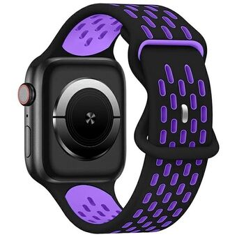 Beline band voor Apple Watch New Sport Silicone 42/44/45/49mm - zwart/paars  zwarte/paarse doos