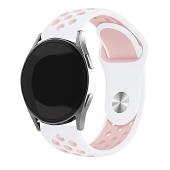 Beline pasek Watch 20mm Sport Silicone biało-różowy  wit/roze doos