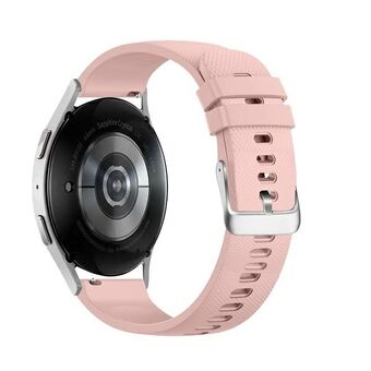 Beline pasek Horloge 20mm Raster Textuur Siliconen roze / roze doos