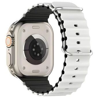 Beline pasek Apple Watch Silicone Waves 42/44/45/49mm biało-czarny /white-black box

Vertaling: Beline horlogebandje Apple Watch Silicone Waves 42/44/45/49mm wit-zwart /wit-zwarte doos.