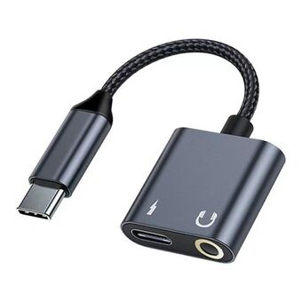 Beline Adapter USB-C naar USB-C/Jack 3,5mm zwart/black DAC BLNAA01