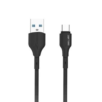 Beline Kabel 25W USB-A/USB-C 1m czarny/zwart BLNCBC01