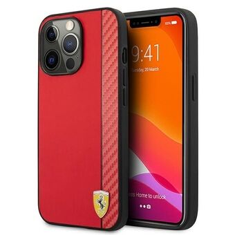 Ferrari FESAXHCP13LRE iPhone 13 Pro/13 6,1" rood/red hardcase On Track Carbon Stripe