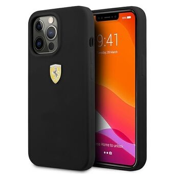 Ferrari FESSIHCP13XBK iPhone 13 Pro Max 6.7" zwart / zwart hardcase siliconen