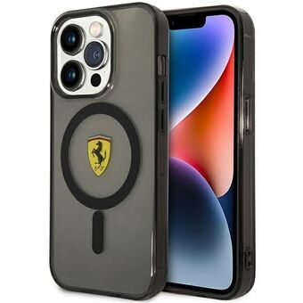 Ferrari FEHMP14XURKK iPhone 14 Pro Max 6,7" zwart/zwart hardcase doorschijnend Magsafe