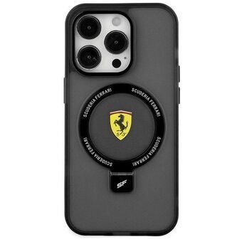 Ferrari FEHMP15SUSCAK iPhone 15 6.1" zwart hardcase Ring Stand 2023 Collection MagSafe