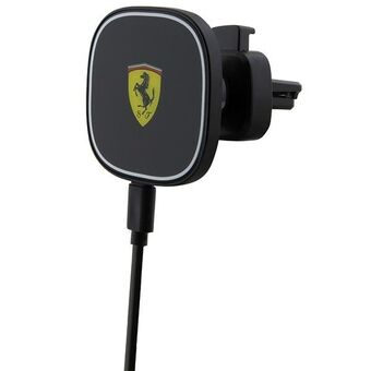 Ferrari draadloze inductielader FECHMGLK 15W voor zwarte roosters, zwart. Onderdeel van de 2023 Collection MagSafe.