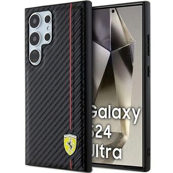 Ferrari FEHCS24LN3DUR S24 Ultra S928 zwart hardcase Carbon Printed Line