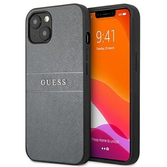 Guess GUHCP13SPSASBGR iPhone 13 mini 5.4" grijs/grijs Saffiano band