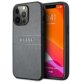 Guess GUHCP13LPSASBGR iPhone 13 Pro / 13 6.1 "grijze / grijze Saffiano-band