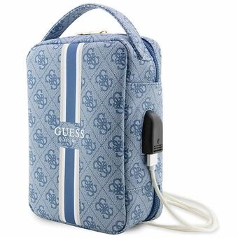 Guess tas GUHBP4RPSB Organizer blauw/blauw 4G bedrukt met strepen