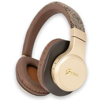 Radend draadloze Bluetooth over-ear hoofdtelefoon GUBH604GEMW in bruin/bruin met 4G-script.