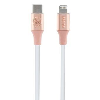 Gok GUCLLALRGDP kabel USB-C - Lightning 1,5m Snelladen roze/pink Ebossed Logo