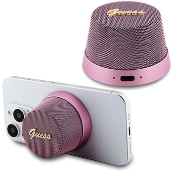 Raad eens, Bluetooth-luidspreker GUWSC3ALSMP Speaker Stand, roze/pink, met magnetisch script metaal.