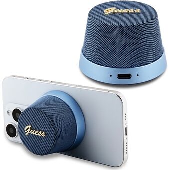 Raad eens, Bluetooth luidspreker GUWSC3ALSMB Speaker Stand, blauw met magnetisch script metaal.