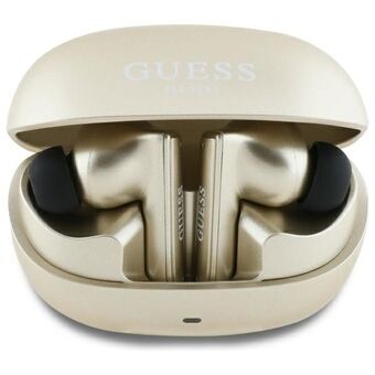 Guess Bluetooth-oordopjes GUTWST88MCTGD TWS + gouden/Gold oplaadstation Capsule Printed Logo