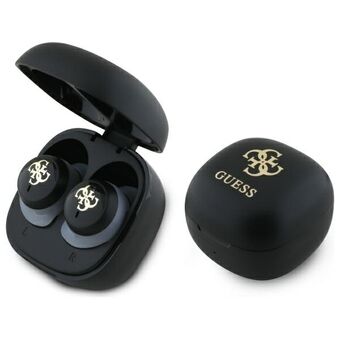 Guess Bluetooth-koptelefoon GUTWSJ144ESK TWS + oplaadstation zwart/black Iridescent 4G Printed Logo